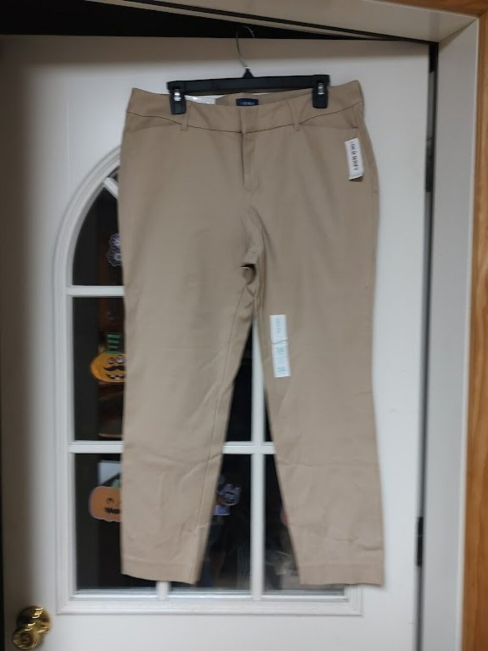 New Old Navy Pixie Beige Mid Rise Ankle Pants Size Women's 14